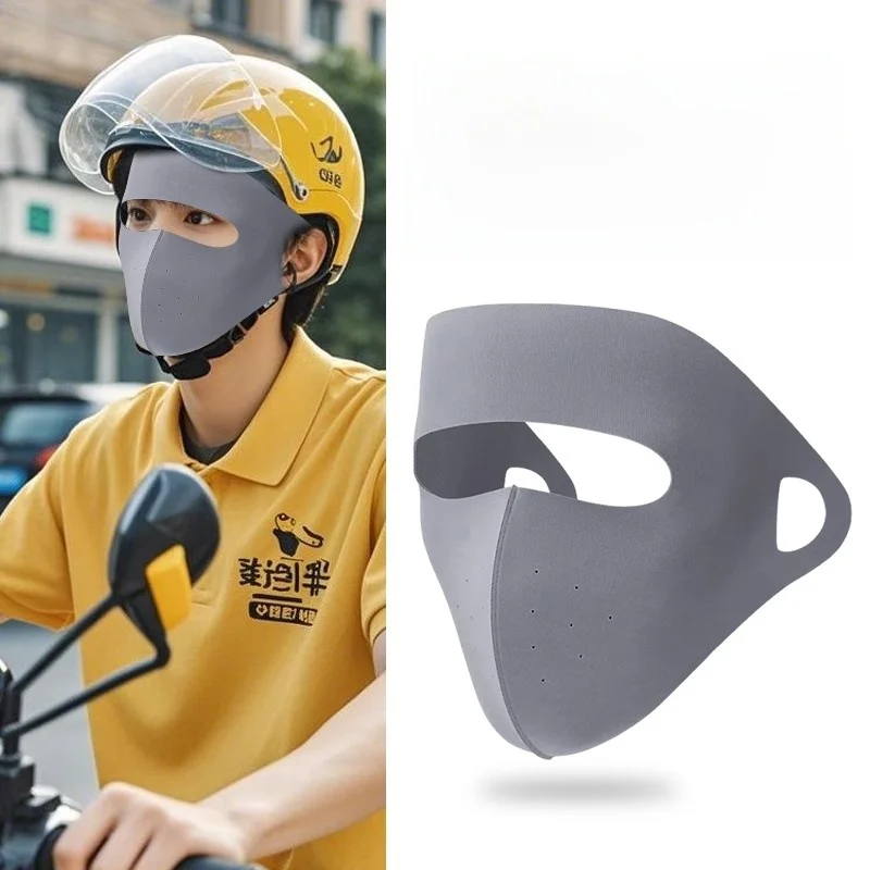 

Маска для защиты лица от солнца из ледяного шелка, специальная маска для вождения и езды на велосипеде, полнолицевая защитная маска для езды на мотоцикле