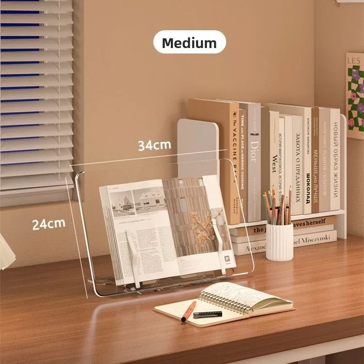 Acrylic reading stand - invisible, transparent, multi-functional book clip, book & ipad tablet holder, writing aid