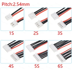 5/10Pcs 1S 2S 3S 4S 5S 6S 22AWG Silicone RC Model Lipo Battery Balancer Charger Plug Wire Connector 2.54mm JST-XH Cable IMAX B6