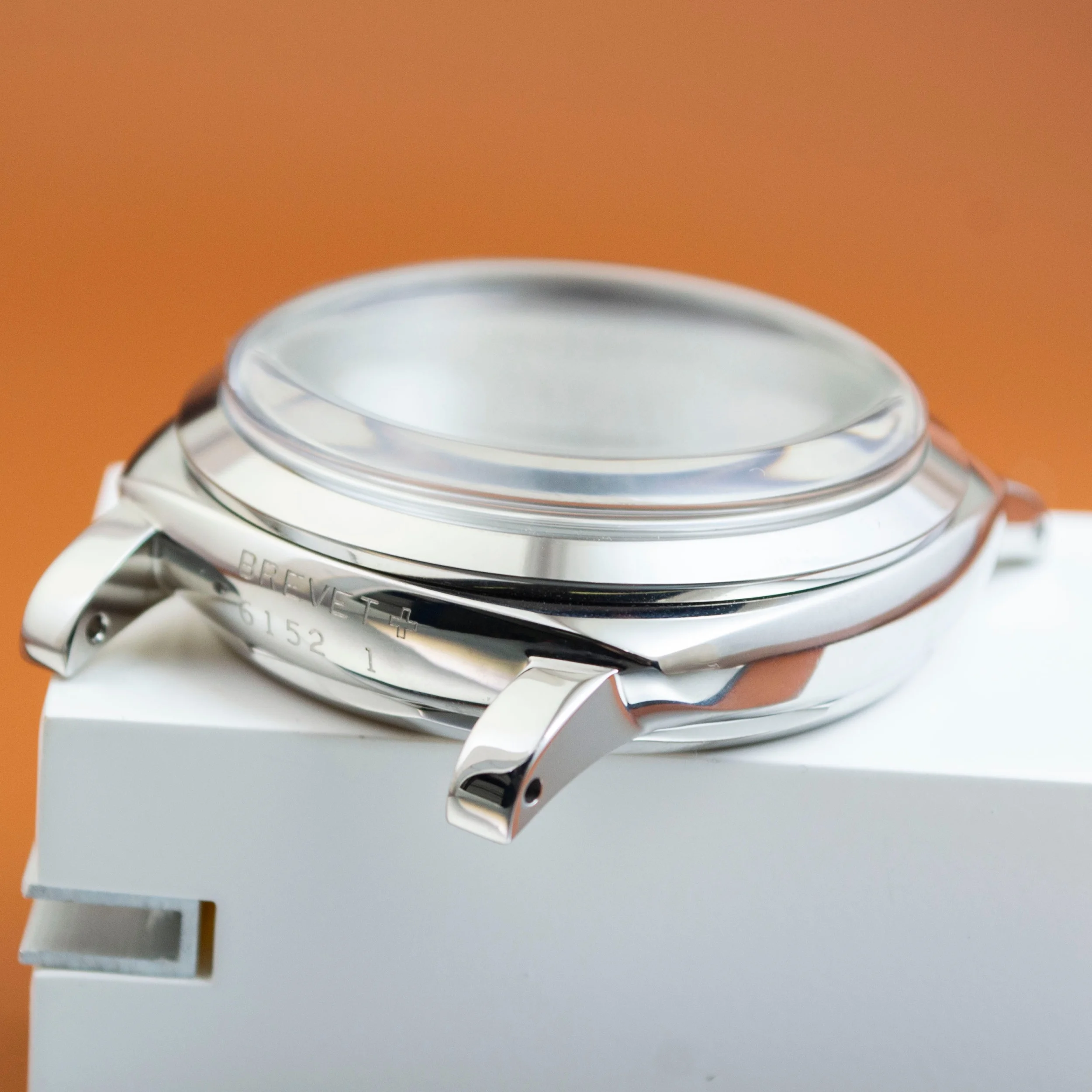 PAM 6152 Watch Case Vintage PAM Watch Case Stainless Steel Bubble Mirror Water Resistant Case for ETA6497/6498/ST3600 P1 Case