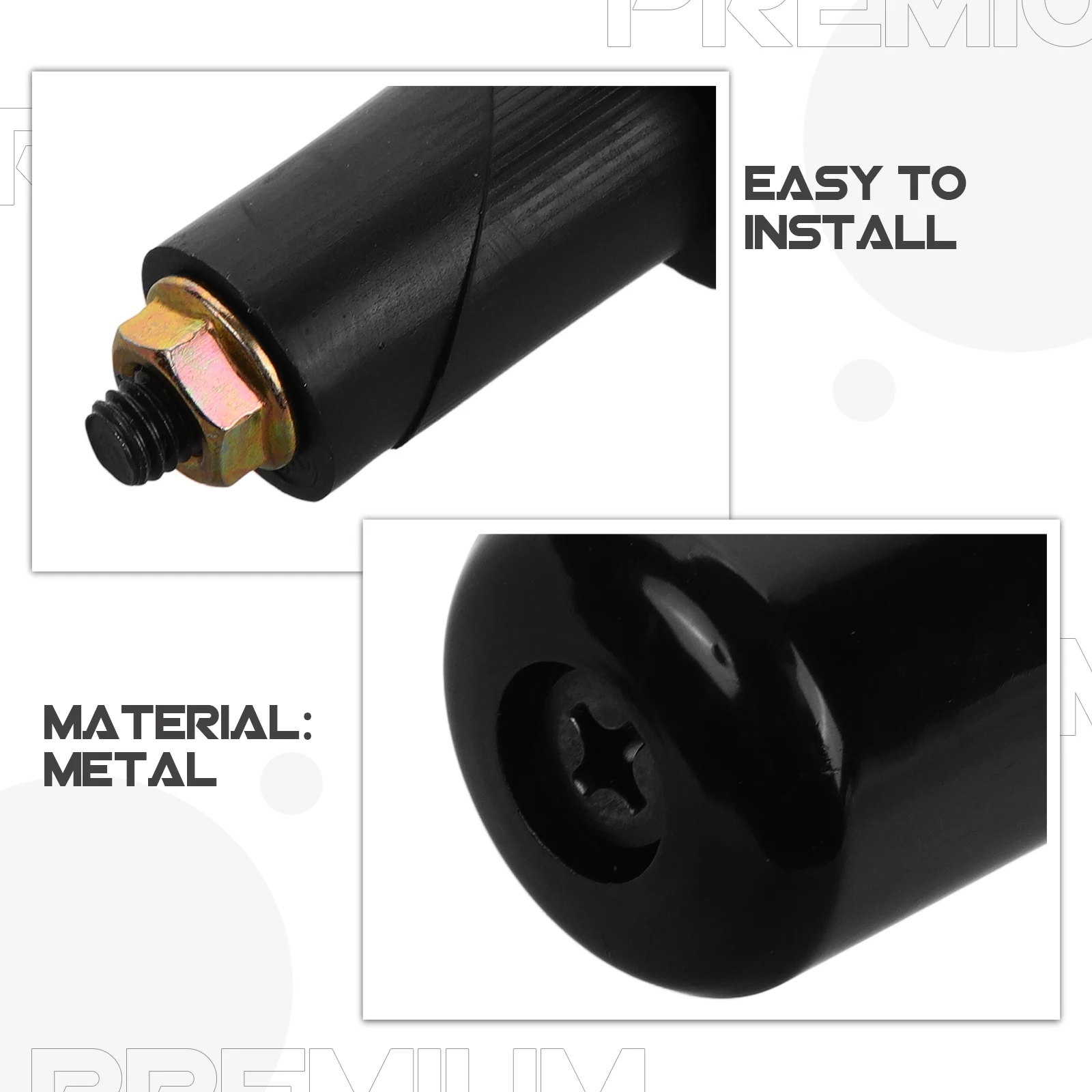 

Motorcycle Handlebar End Plugs Bar Ends Hand Grip Caps Black Iron Small Size For Bike Rider Control Safety Compatibility