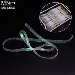 2M Ice Pearl Braidback 3/5mm Flat Diamond Braid Lace Sparkle Shrimp Backs Pearlescent Braided Fly Tying Material