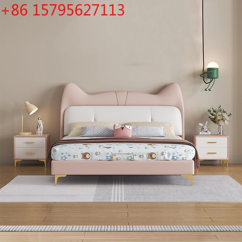 

Children Modern Massage Bed Bedroom Frame Double Sofa Bed Headboards Girls Sleeping Princess Platform Muebles Unique Furniture