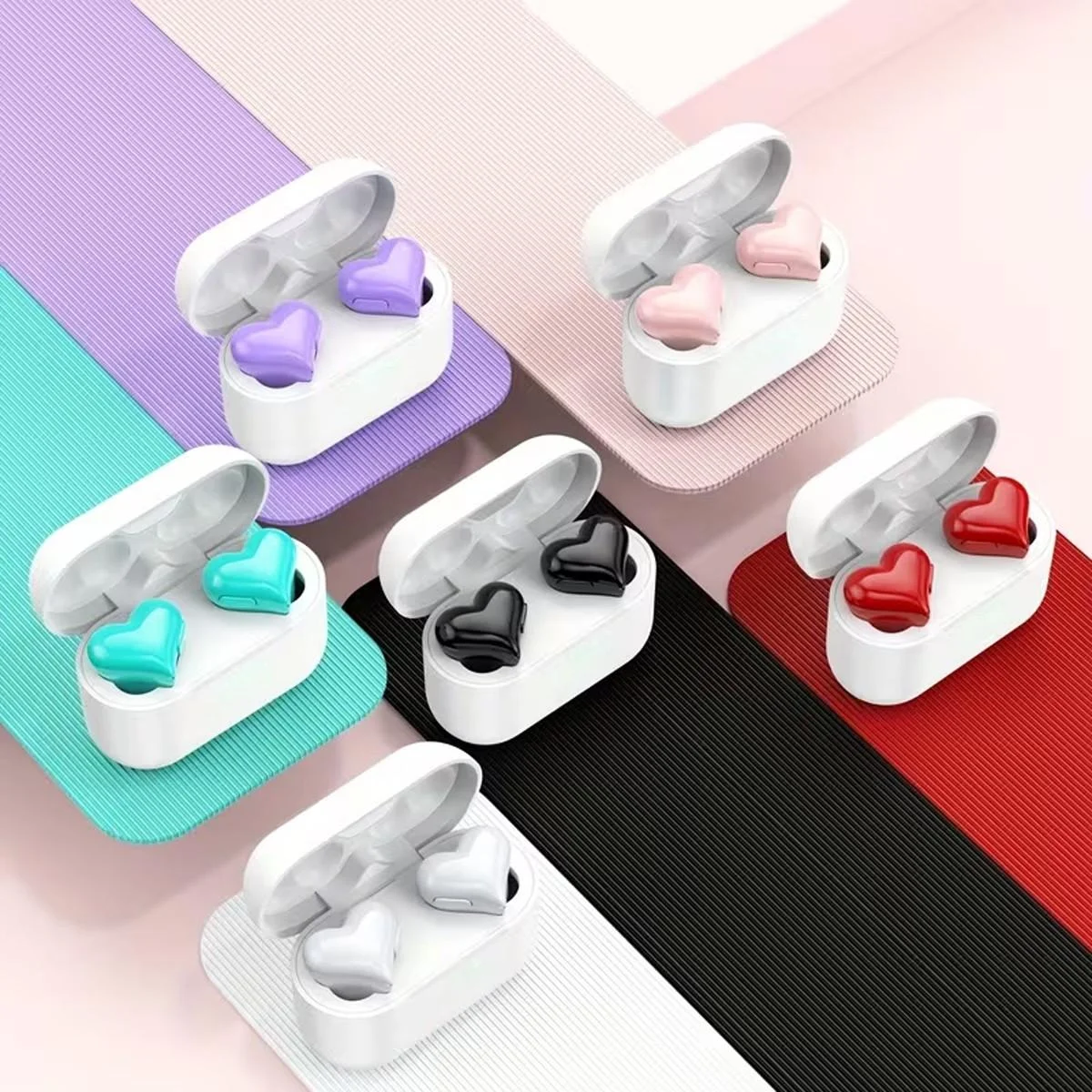 

Беспроводные наушники AQ10 Hi-Fi Stereo Heartbuds с Bluetooth, внутриканальные, с шумоподавлением, для студенток и женщин