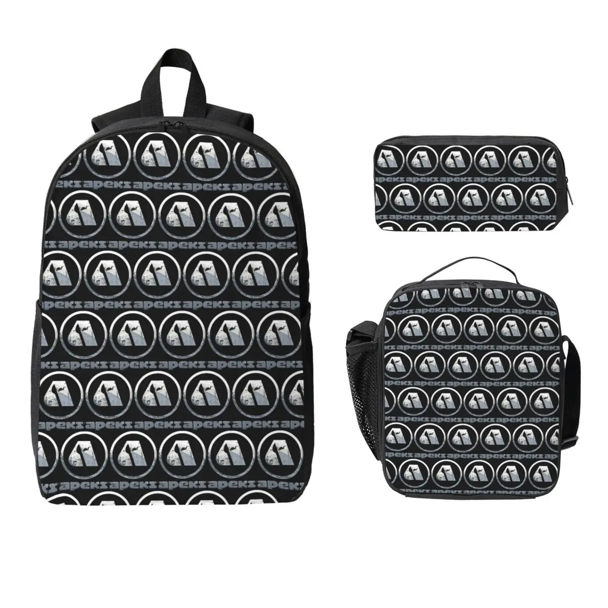 

A For Apeks Backpack Student Boys Girls BookBag School Bag Laptop Shoulder Bags 3ps Insulated Lunch Bag Pencil Case