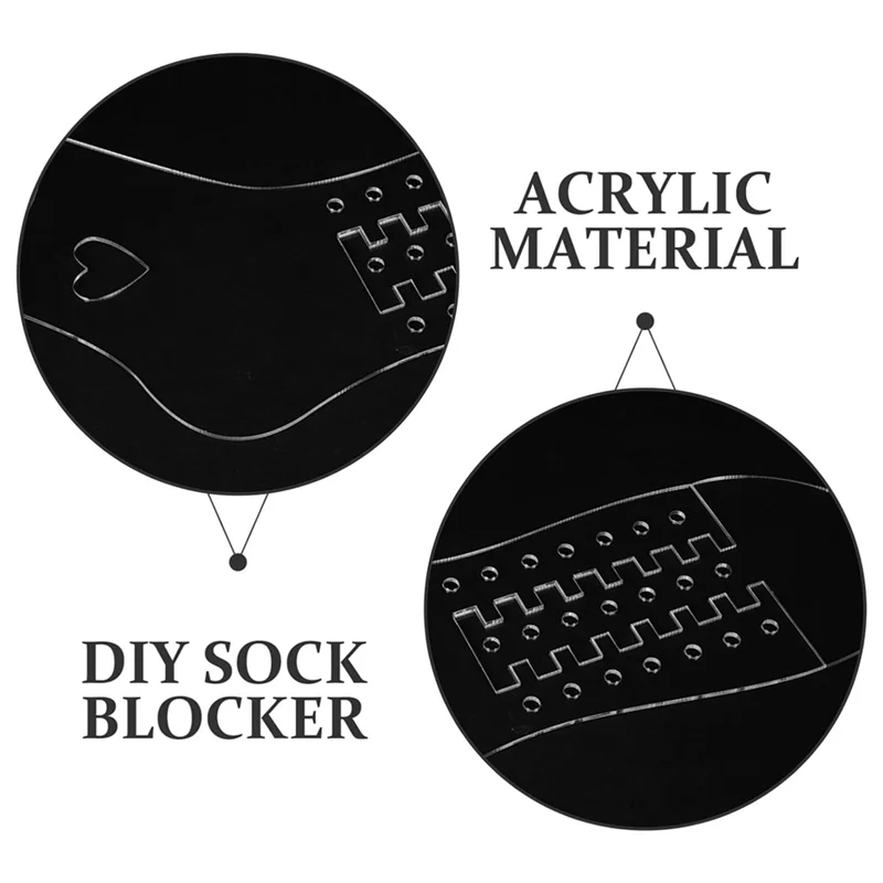 

AA20-Sock Blockers Acrylic Adjustable Sock Model Woven Socks Template Stocking Display Mold For Knitting 2Piece