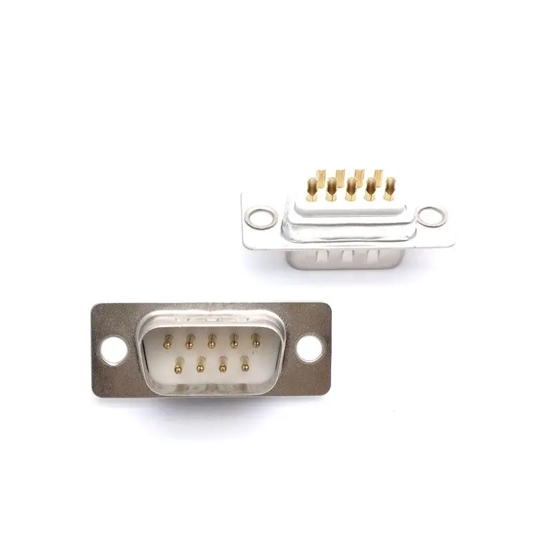 20psc Gold Plated DB9 2Rows White Parallel Port 9Pin D Sub Female/Male 9 Way Wire Solder Connector Socket Plug VGA Adapter