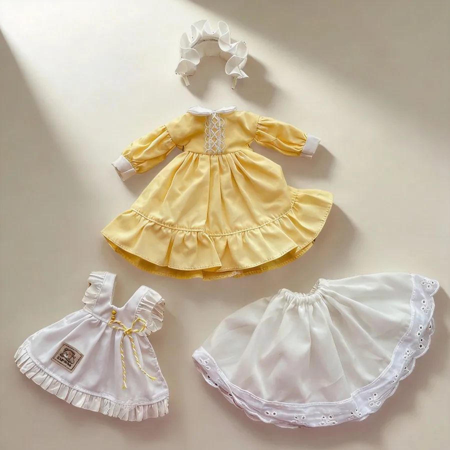 

Одежда для кукол SD BJD 1/6: Милое платье горничной, желтый наряд в новом китайском стиле, одежда для куклы Коралайн, для кукол 30 см