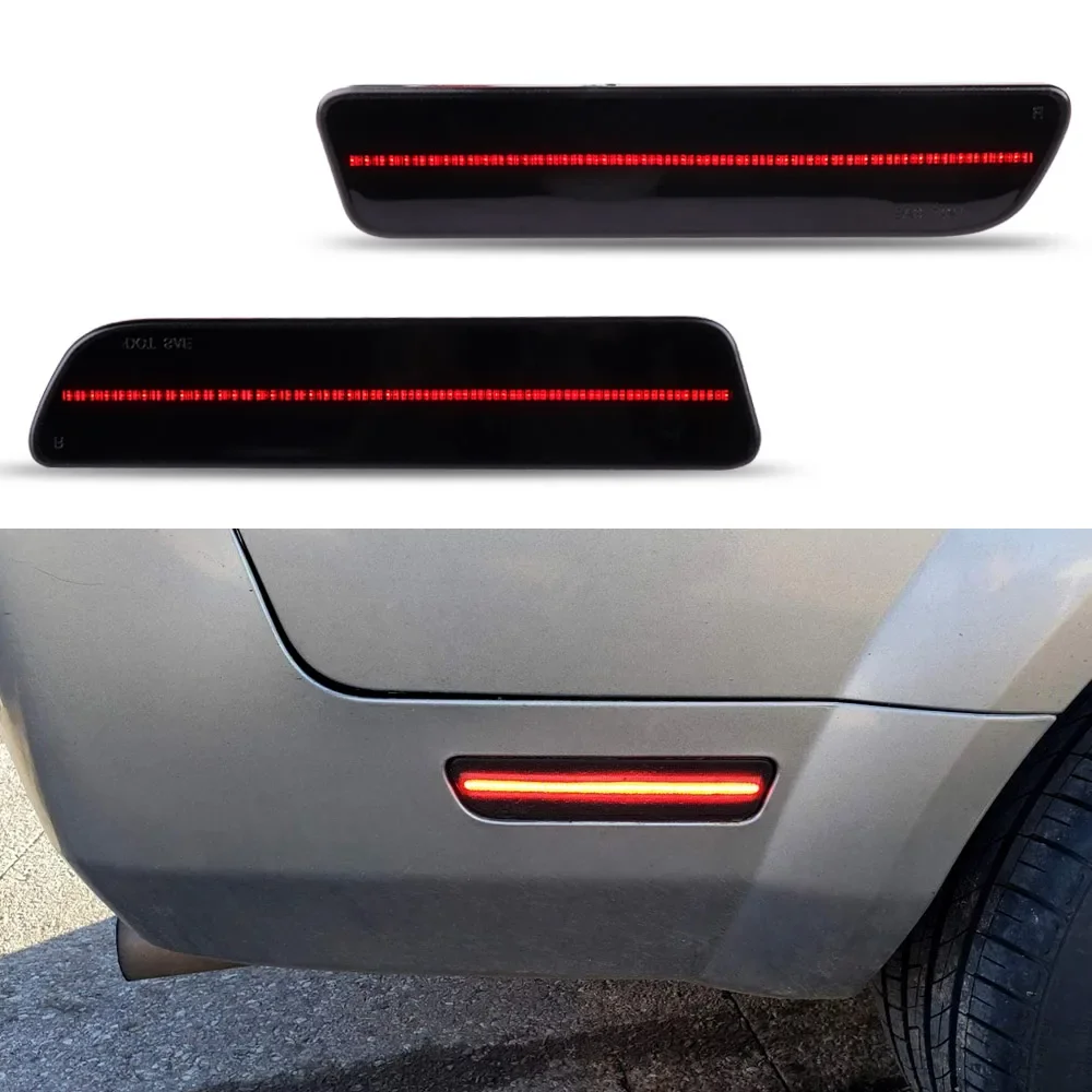 

2PCS Full LED rear side marker Red Light Kit Smoky lens rear bumper Accessories Red light Kit fit for 2005-2009 Ford Mustang GT