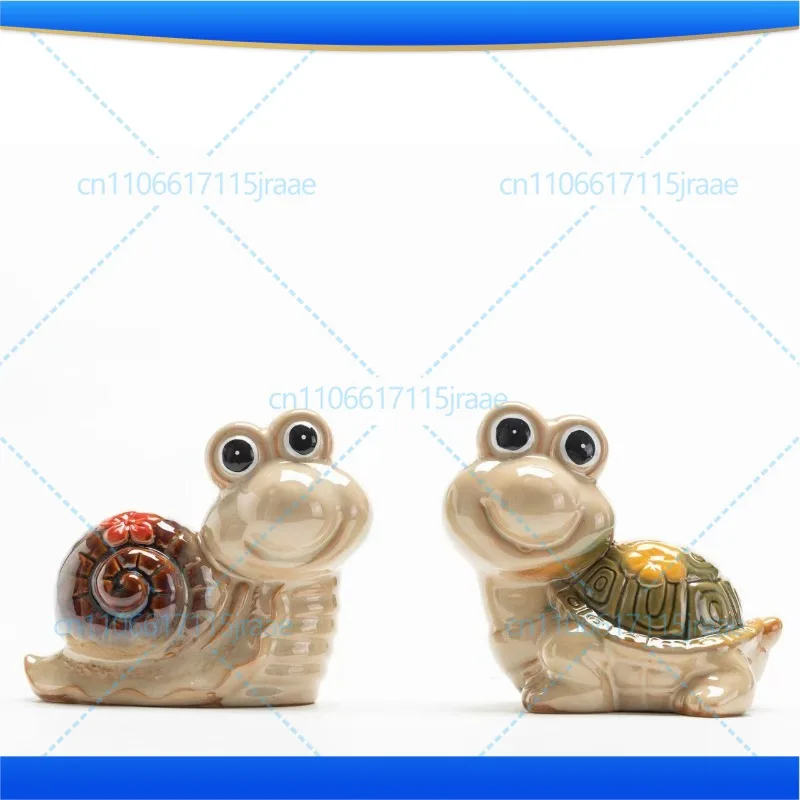 For Jingdezhen ceramic turtle snail creative home living room decoration
