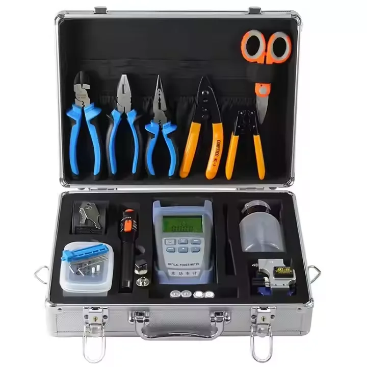 2025 hot sale FTTH Fiber Optic Toolkit for Optical Installations Includes All Necessary Tools for Cable Cutting Terminal SC Opti