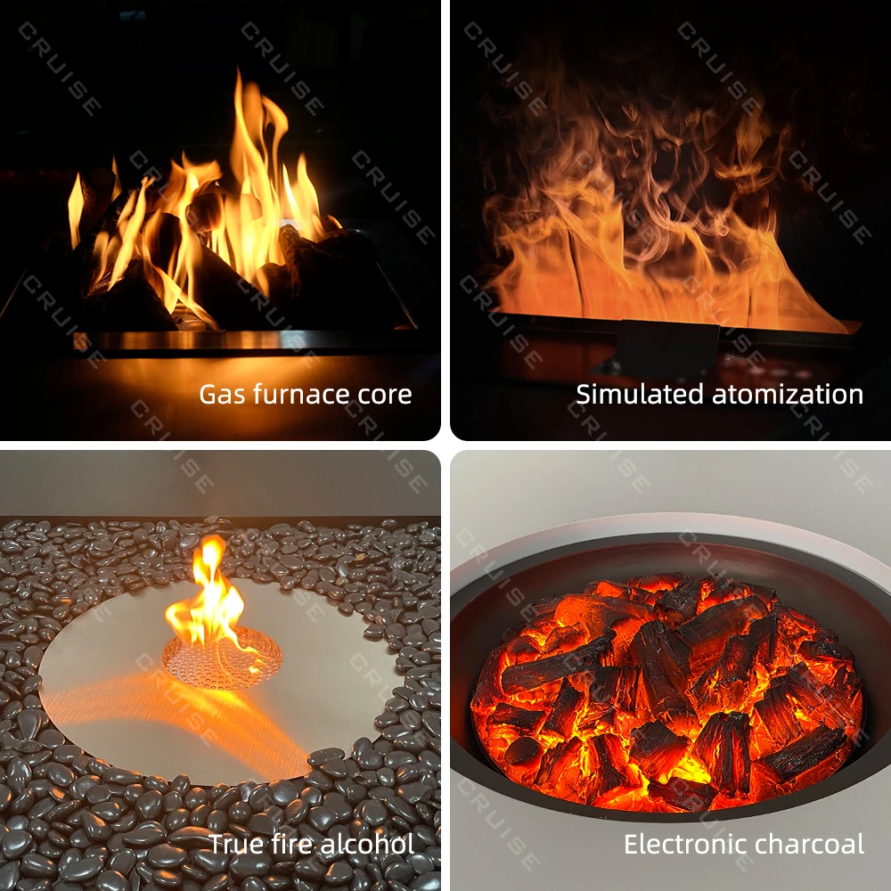 كروز مربع معدن الخشب/الغاز/الكحول/التفتيت/الكترونية كبيرة فيلا في الهواء الطلق الديكور موقد بون 800 مللي متر حفرة معدنية قائمة بذاتها