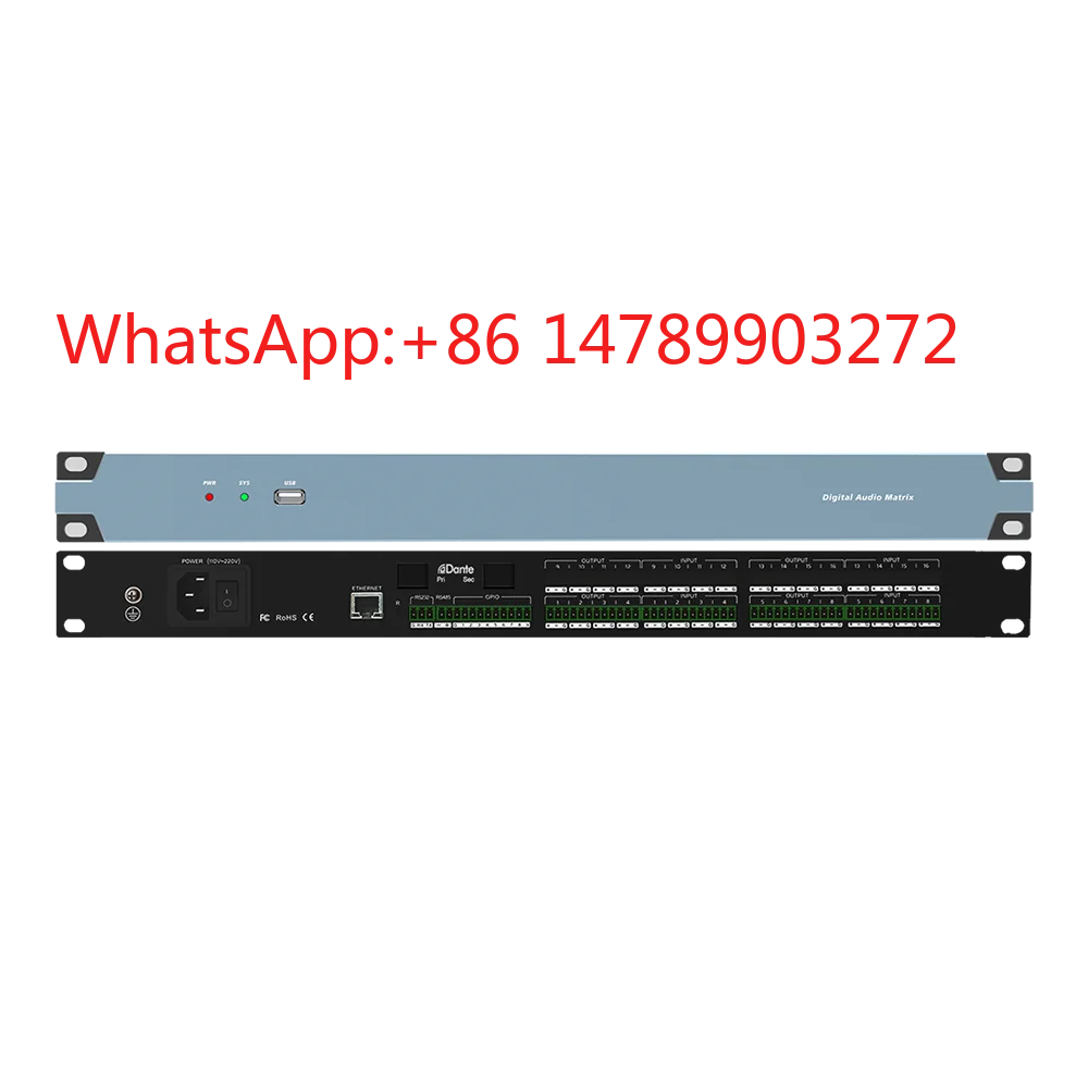 

16x16 DSP Processor AEC AFC ANC Auto Mix Large Conference Sound System