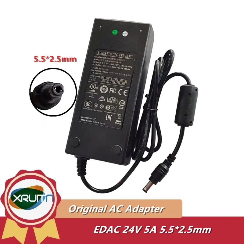 

Оригинальный EDAC EDACPOWER ELEC. Адаптер переменного тока 24 В, 5 А A11011M-240, 120 Вт, блок питания для зарядного устройства 5,5*2,5 мм