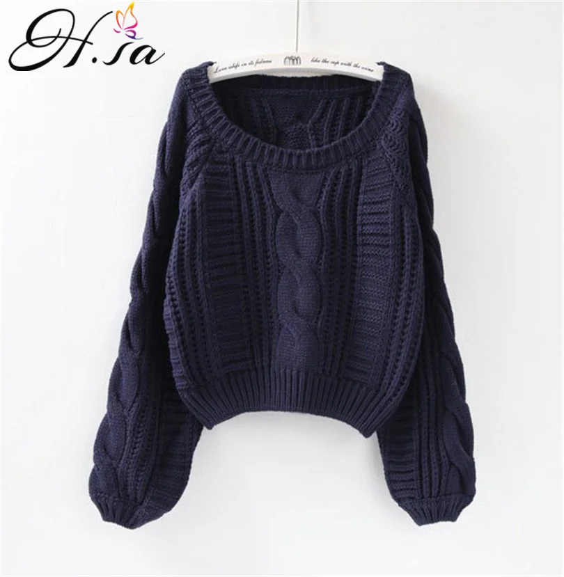 Roupas Femininas Women Pull Sweaters New Yellow Sweater Jumpers Candy Color Harajuku Chic Short Sweater Twisted Pull