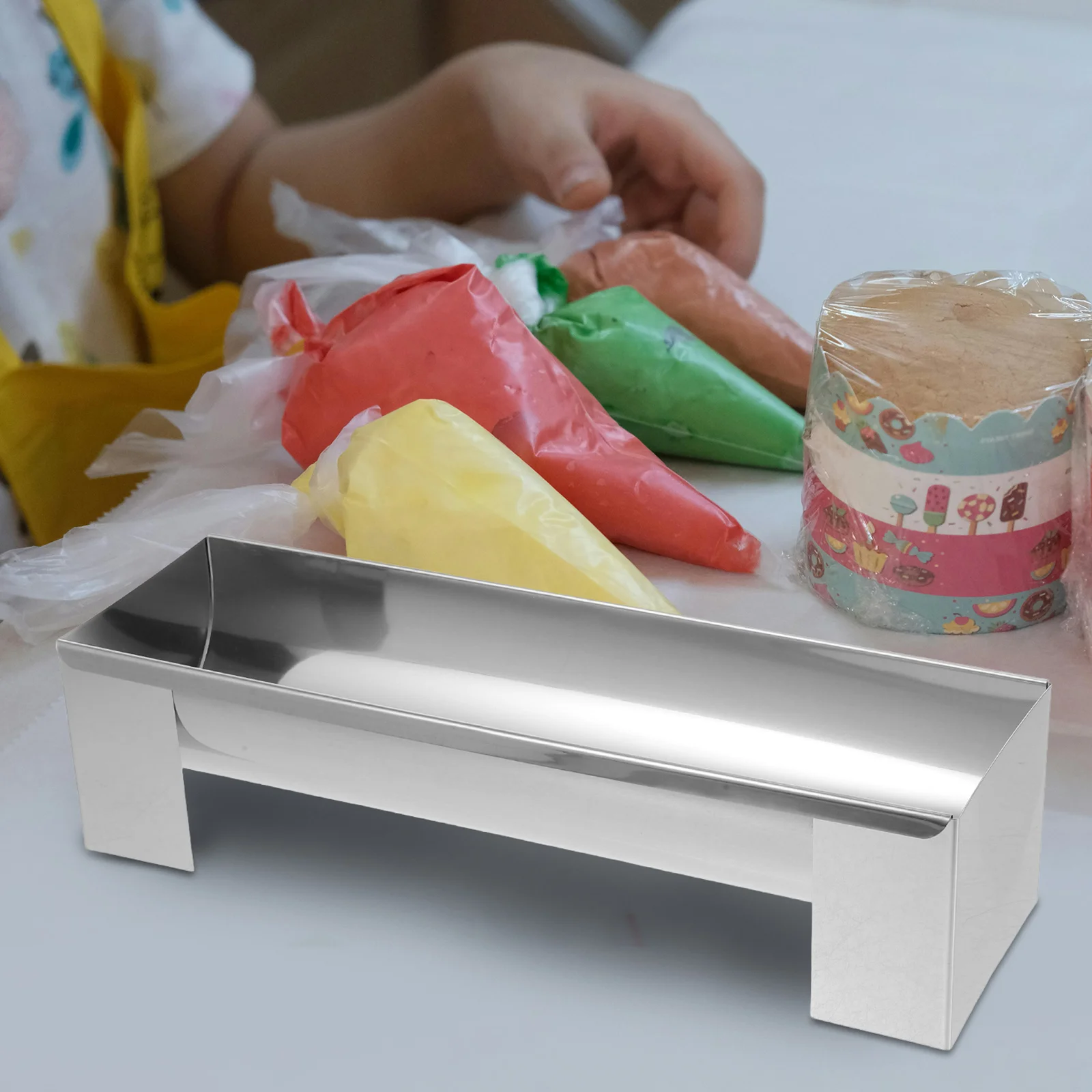 1 molde de pastel en forma de U, molde antiadherente de acero inoxidable para hornear rollos de pastel, rollos suizos, capas de pasteles, pastelería, utensilios para hornear