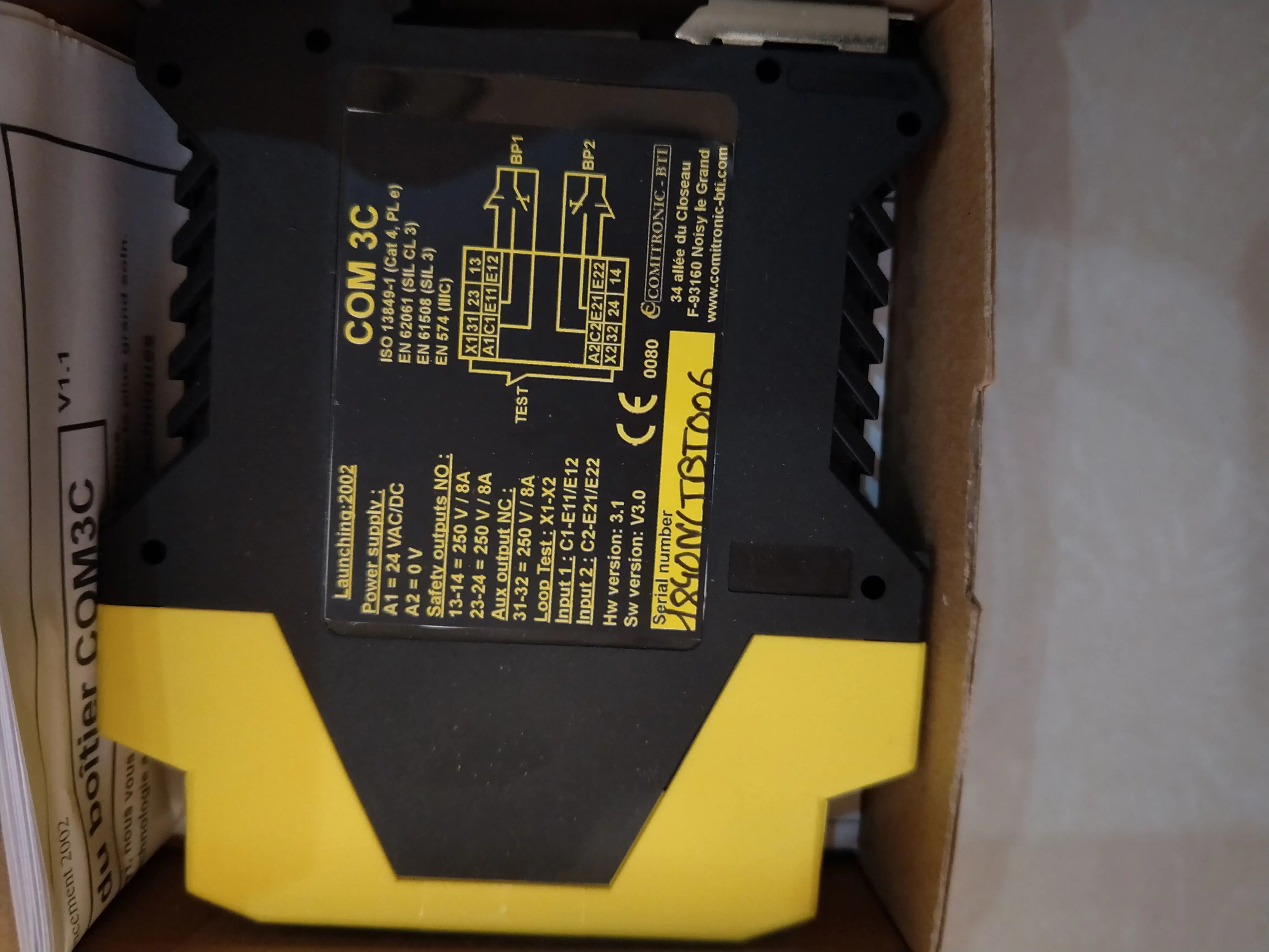 Agent French BTI Safety Relay COM 3C Original Spot