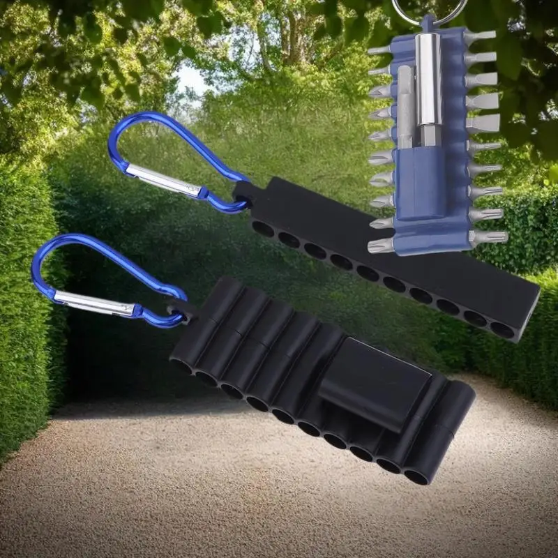 حقيبة تخزين لقم مفك براغي 10/22 بوصة - منظم ساق سداسي 1/4 بوصة مع حامل محمول لقم الثقب