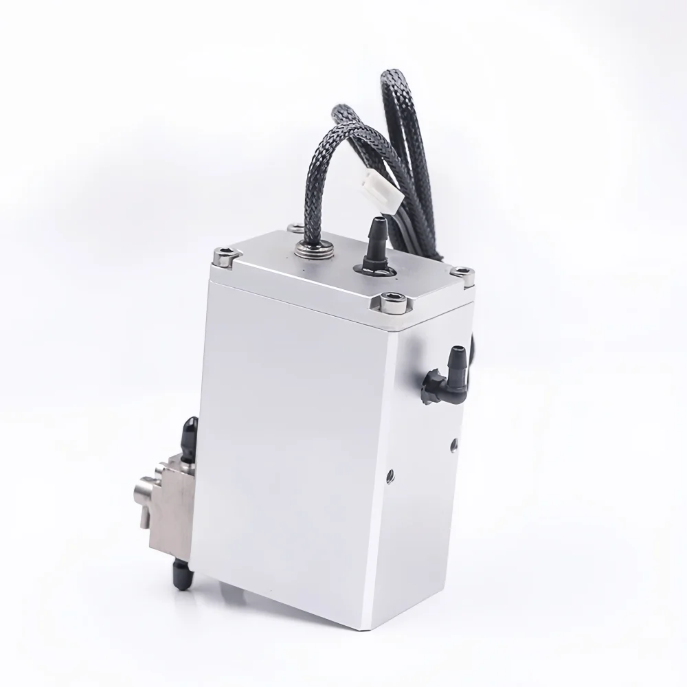 Tanque de tinta secundário de metal de válvula dupla – Garrafa de tinta sub de alumínio para impressoras UV de plano