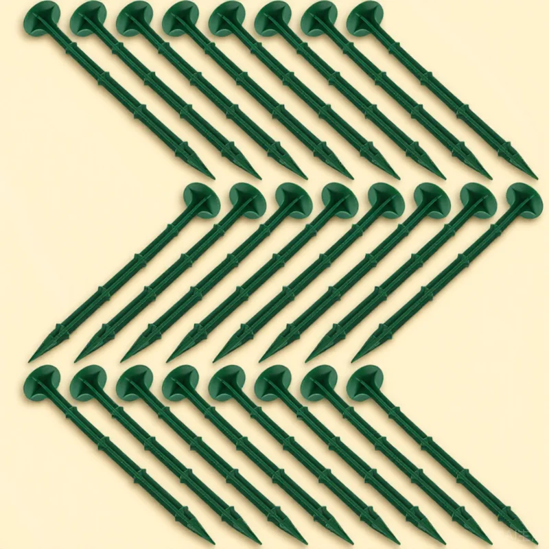 

100 Pcs Nails Plants Landscaping Fabric Stakes Plastic Pile Garden Spike