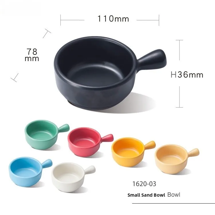 Multi-Color 3-Inch Ro Hand Creative Frosted Melne Sauce Di Pasta Small Pot unta62003 Dining Utensils Bowls