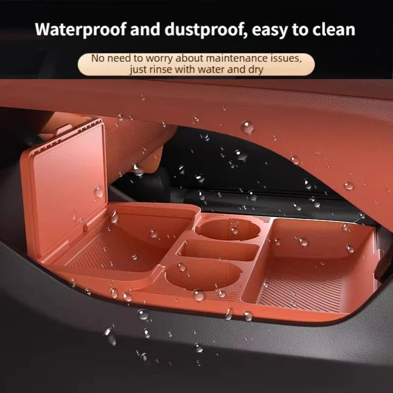 Car Center Console Lower Storage Box Silicone Partitioned Storage Dust-proof Privacy Box Tidying For Changan CS75 Plus 2025 detail image 5