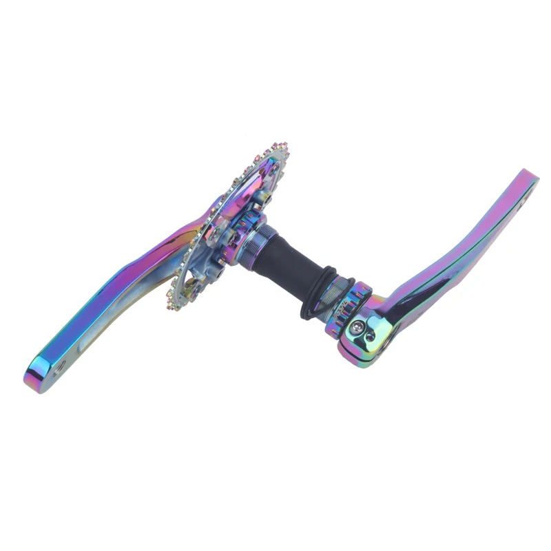 MTB bike crankset IXF crank arm Hollowtech 104 Bcd crank 2 crown dazzle color 32/34/36/38T mountain bike connecting rod