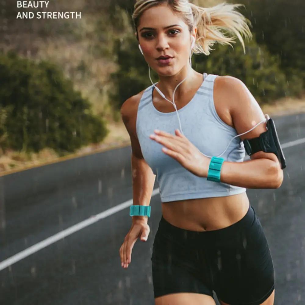 

Adjustable Wrist Weight Bracelet Sweat-proof Silicone Weighted Wrist Strap Yoga 500G Weight-bearing Fitness Equipment Pilates