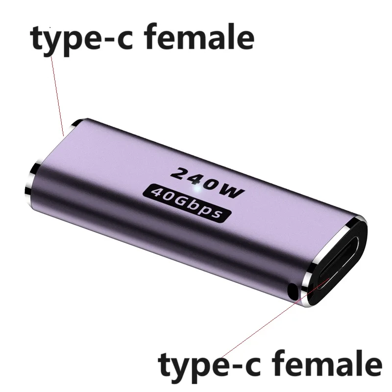 

10 pcs YTPE C USB 4.0 PD 240W 8K 60Hz Charger Connector USBC Type-C female to female OTG Adapter Data Converter Adapter