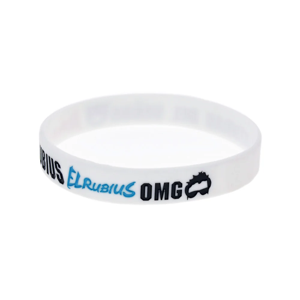 1 PC Rubius Omg Silicone Bracelet Women And Men Wristand White Adult Size