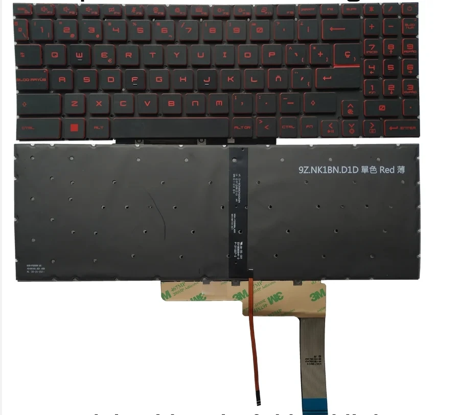 Keyboard For MSI GS76 Stealth 11ue 11ug 11uh MS-17M1 GF76 MS-17L1 GF66 GL66 MS-1581 MS-1582 with backlit Spanish SP layout