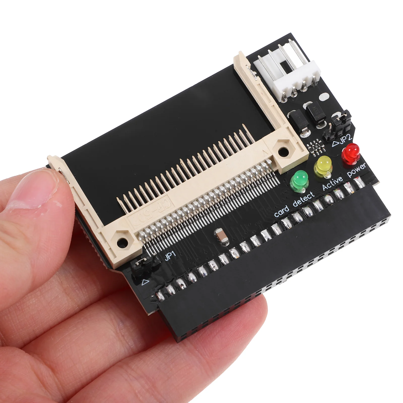 Adaptador Dual Compact Flash CF I /II para HDD de 35 polegadas com 3 LED (preto) CF para adaptador Adaptador Dual CF