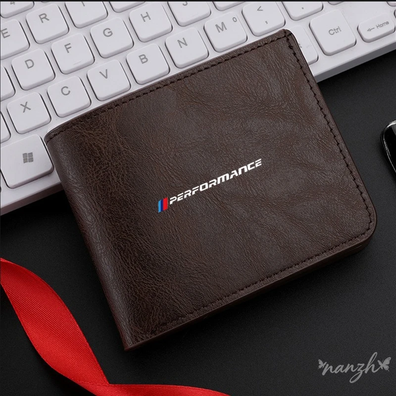 Leather Car Wallet Car Credit Card Holder For BMW Performance M5 F25 F26 F15 F16 E90 E91 E92 E60 Key Bag E84 F13 Accessory view 5