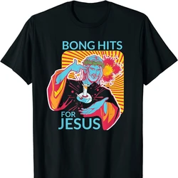 Jesusthc用ボンヒットマリファナストーナーノベルティ面白いグラフィックTシャツ女性男性夏ショート-スリーブトップロパhombre camisetas