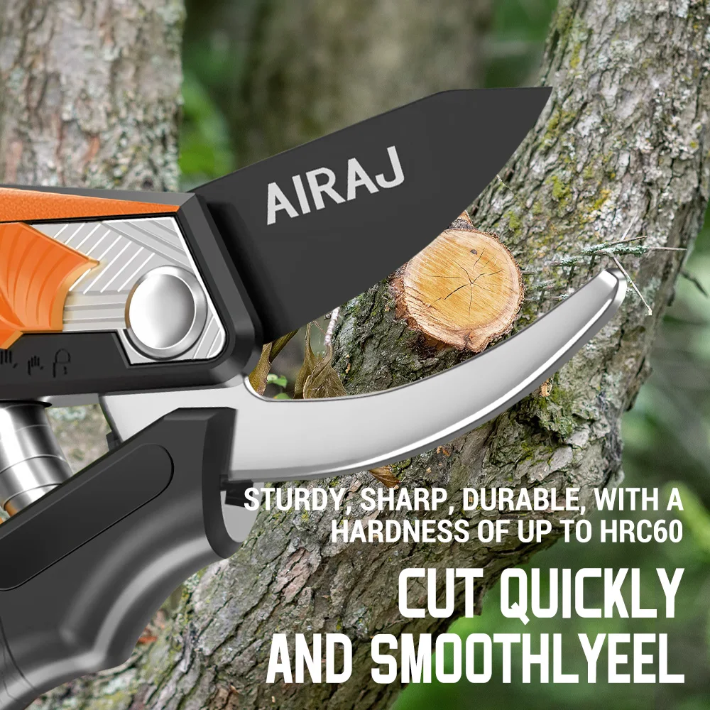 مقصات تقليم AIRAJ فئة كاملة، تعديل متعدد العتاد، فتحة كبيرة، ماكينة تشذيب يدوية حادة للغاية، مقصات حديقة احترافية