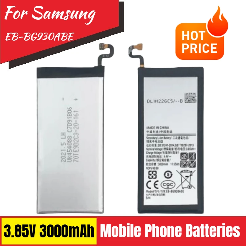 

3.85V 3000mAh EB-BG930ABE Phone Battery for Samsung Galaxy S7 SM-G930F G930FD G9300 G930FD G930 G930A G930V/T NewHigh Quality