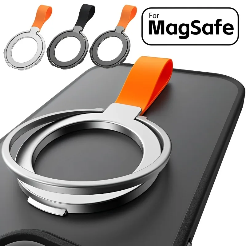 1PCS Faltbare Telefon Halter Magnetische Finger Ring Zelle Stehen Für Magsafe iPhone 16 15 14 13 12 Pro max Desktop Smartphone Halterung