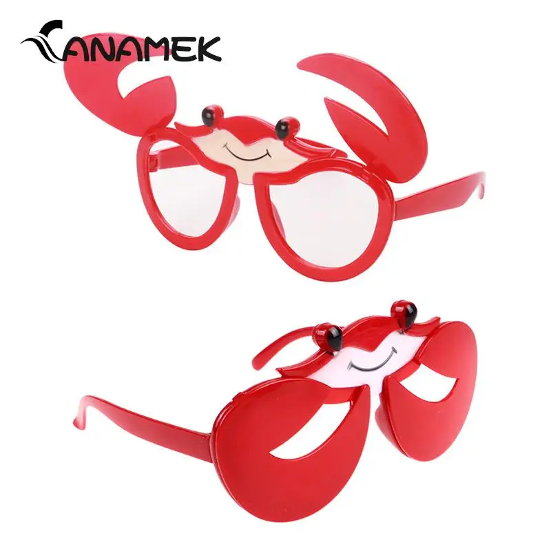 Funny Foldable Crab Costume Glasses Novelty Sunglasses Birthday Beach Party Favors Festive Party Supplies Decoration Accessories