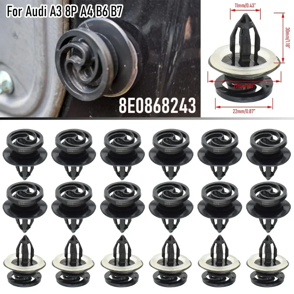 20/40/60pcs Door Panel Mounting Clips for AUDI A3/8P A4 B6 B7 A6 VW Exeo 8E0868243