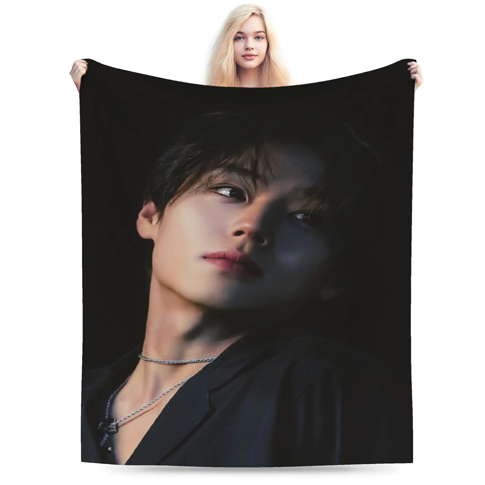Park Ji Hoon fan gift Blankets Soft Flannel Cozy Gifts  Throw Blankets Bedspreads