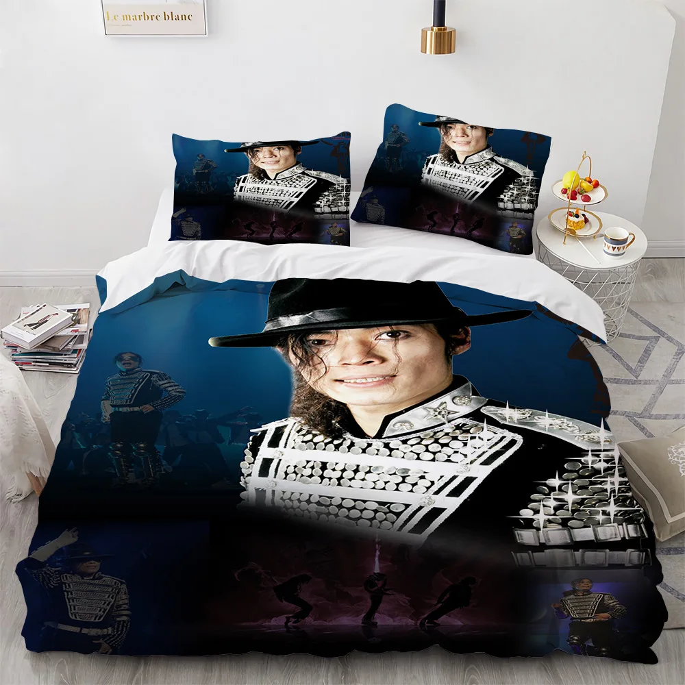 Microfiber Bedding Sets, Twin Queen Size Rock Singer Man Duvet Cover with Pillowcases 75*50cm Bed Kids Adult Home Textileextile