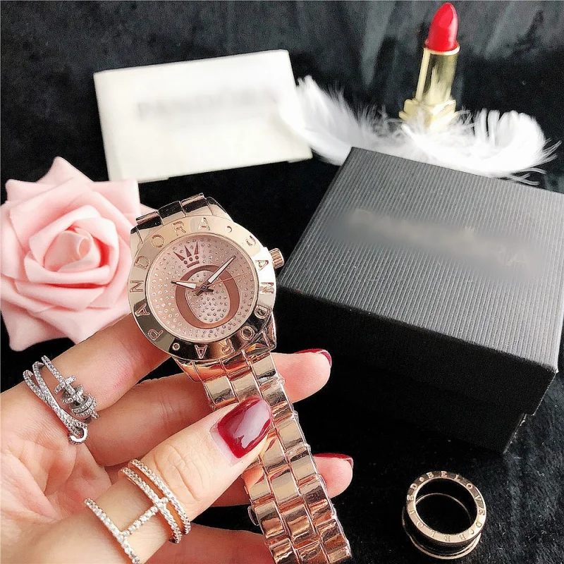 โรงงานโดยตรงนาฬิกาผู้ชายและผู้หญิงธุรกิจนาฬิกาเข็มขัดเหล็กโลหะผสม NewPOEuropean และ American นาฬิกา