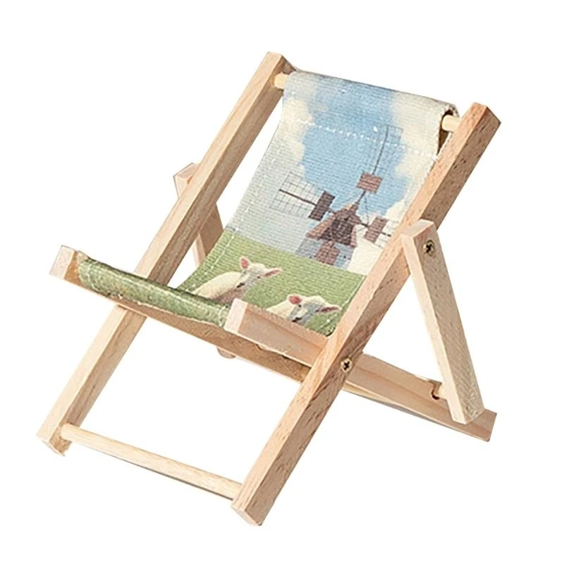 

652F Mini Chair Cellphone Stand Foldable Universal Holder Desktop Ornament Convenient Phone Stand
