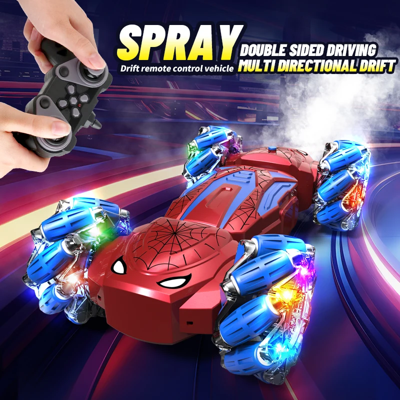 

Remote Control Cars with Lights&Quick Hand Control 2.4GHz 4WD Gesture Sensing, 360° Rotating Double Sided RC Stunt Car Toys