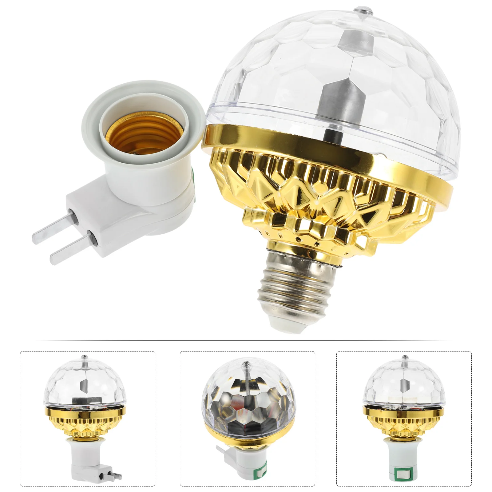 

1Set Rotating Crystal LED Stage Lamp Durable Colorful Dj Ball Lamp Disco Bar Party Decoration Creative Stage Light