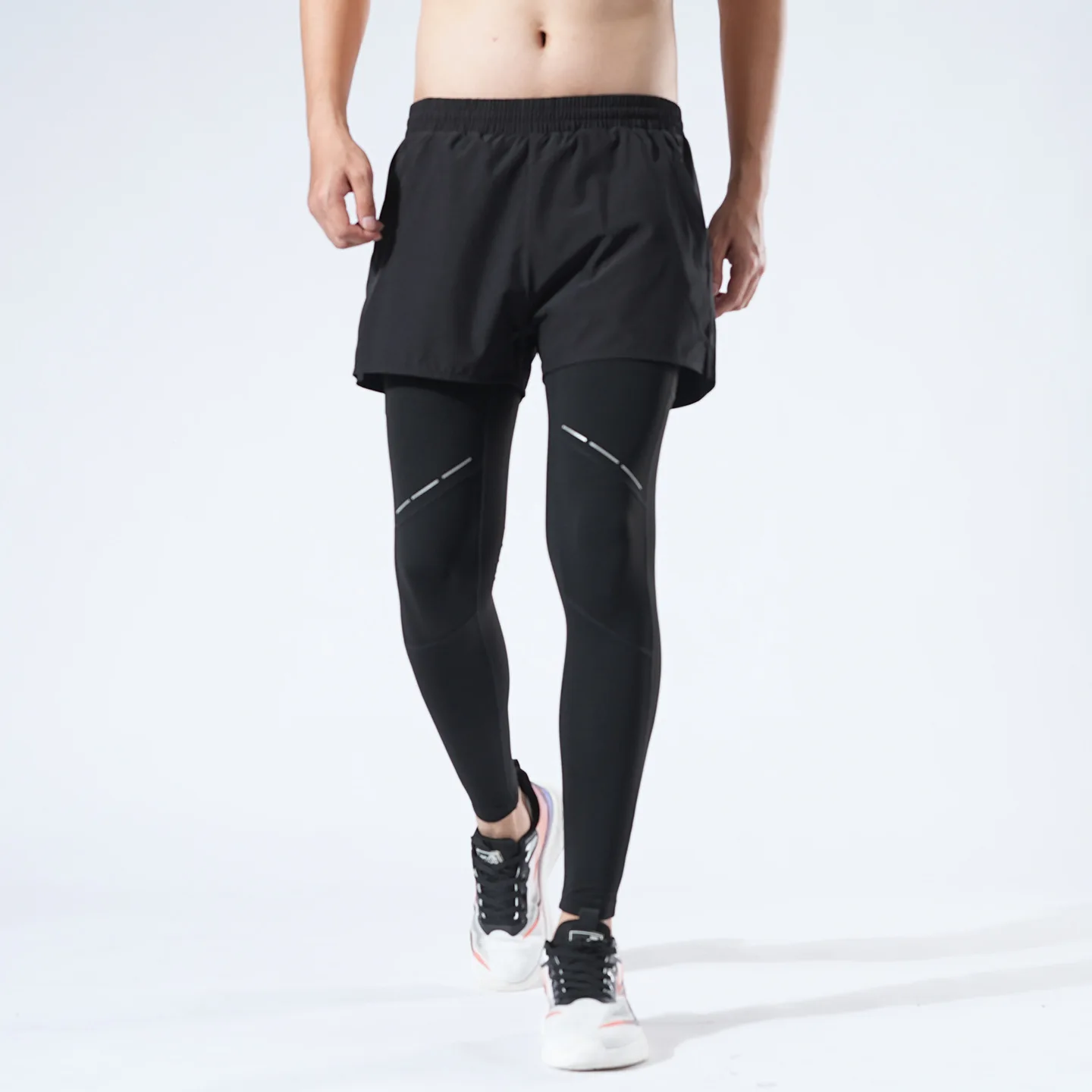 Hochleistungs-Laufhose für Herren mit Fleece-Futter für Wärme und Handyfach für Outdoor-Training und Crossfit – Detail 4
