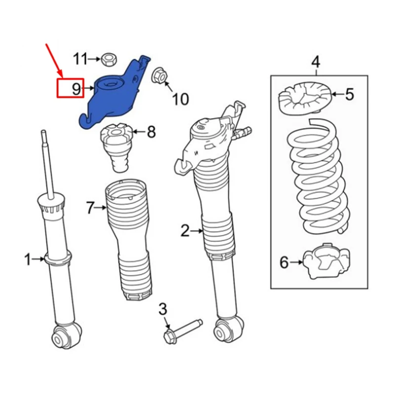 

Car Rear Shock Absorber Bracket LR140208 LR140209 For Range Rover Evoque Discovery Engine Mount Rear Top Glue Support Parts