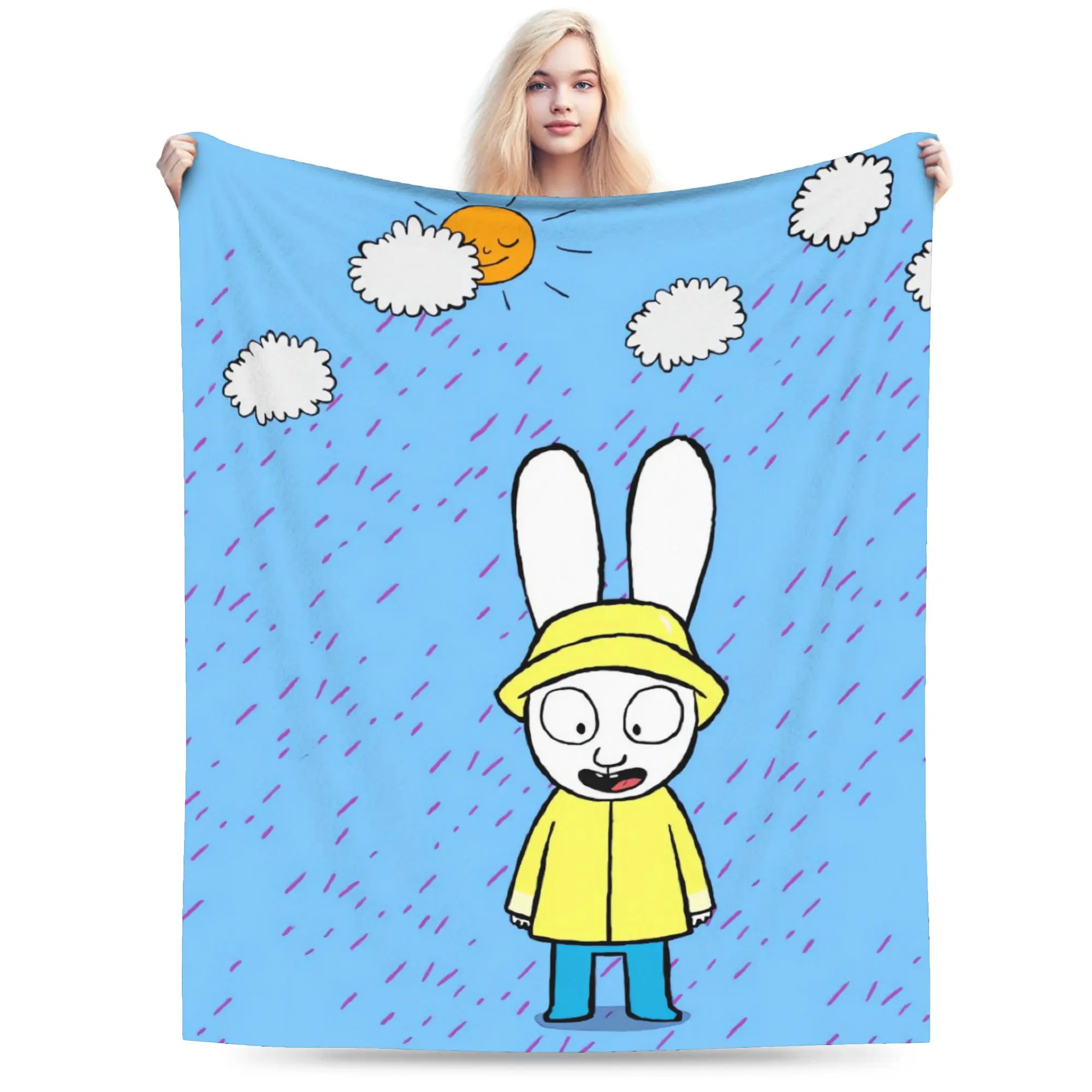 Simons Super Rabbit Blanket Quality Super Soft  Bedding Throws Winter Children Bedroom Street Trend Bedspread