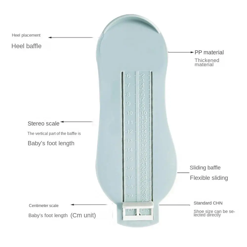 Outil pratique de mesure de la taille des chaussures en plastique, accessoire de soin des pieds, jauge de mesure des pieds, règle des pieds pour enfants