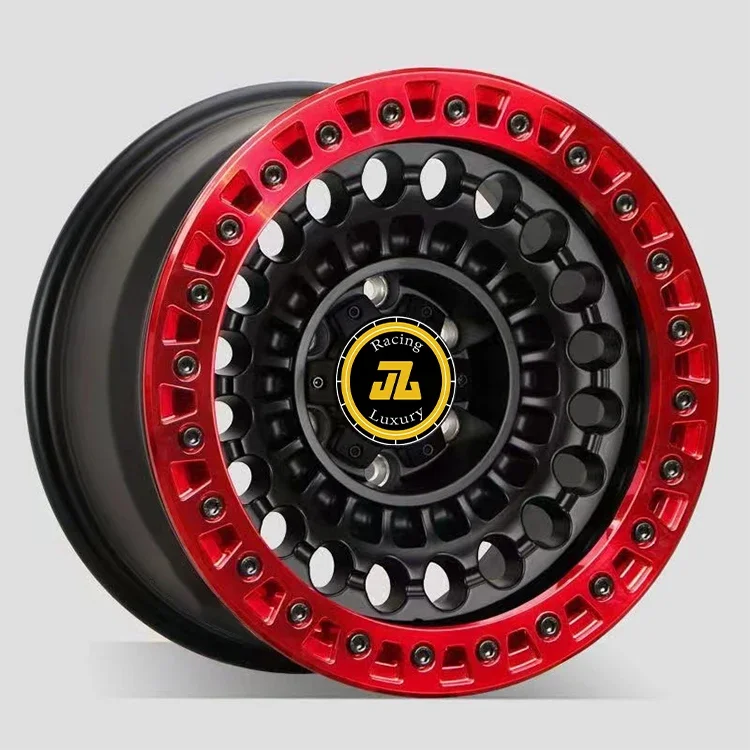 Jiangzao forged Beadlock Design Auto Parts Wheels 17X8.5 6X139.7 5X127 4X4 17 Inch Truck Alloy Wheels Rims